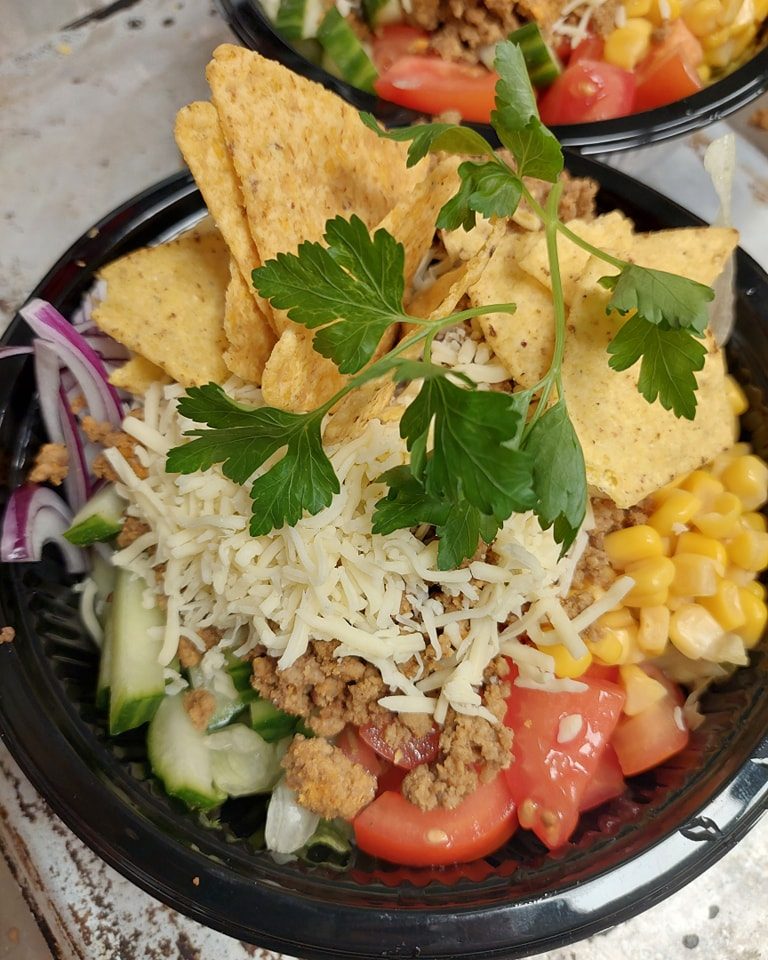 Tacosallad som takeaway från Stuveribaren i Uddevalla